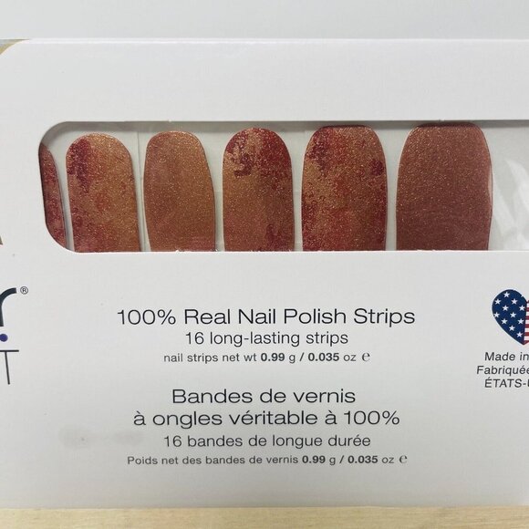 Color Street 100% Real Nail Polish Strips Rustworthy Shimmer Print 16 Pieces - Picture 2 of 5